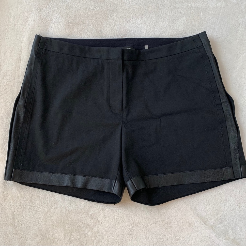 HOT leather trimmed Elie Tahari shorts